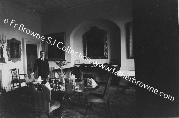 DUNSANY CASTLE  DINING ROOM WITH MR T BROOKES